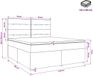 vidaXL Boxspringbed met matras, zwart, 140 x 190 cm, gestoffeerd