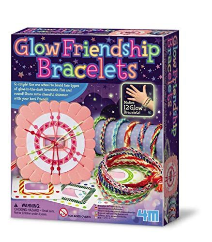 4M Glow in The Dark vriendschapsarmband (meerkleurig)