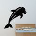 Ambiance Sticker Schoolbordsticker - Uitwisbare Zelfklevende Muurstickers - Dolfijn Silhouet - 55x55cm