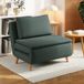 JACE Fauteuil-lit 3-en-1 Inclinable, Canapé Convertible Avec Dossier Réglable, Pieds En Hêtre, Coussin Inclus, Vert Foncé