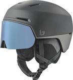 Bollé X-Fusion Pure Casque de ski avec visière | Mineral Black Matte | Visière Brown Blue Cat. 2 | Taille : 52 - 55 cm