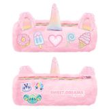Kids Licensing Sweet Dreams & Friends Pluche schooltas met ritssluiting voor potloden, kleuren en schoolbenodigdheden voor meisjes