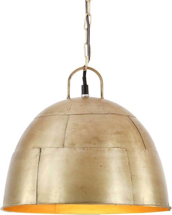 vidaXL Hanglamp industrieel vintage rond 25 W E27 31 cm messingkleurig