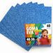 OFITURIA EVA-rubber met glitter voor creatief handwerk, glanzende schuimplaten voor doe-het-zelf, schoolprojecten, decoratieve kunst, scrapbooking, 40 x 30 cm (glitterblauw, 40 stuks)