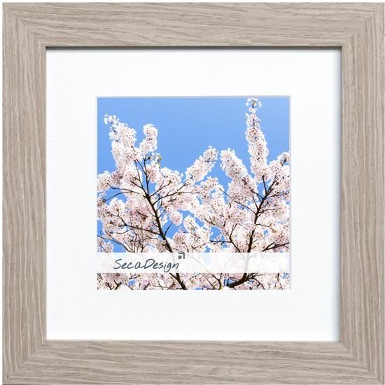 SecaDesign Fino Fotolijst Hout - Fotomaat 30x30 / 20x20 cm - Grijs Eikenkleur