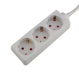 Unitec 44515 tafelstopcontact, 3-voudig, 3 m, H05VV-F 3G1,5 mm², wit