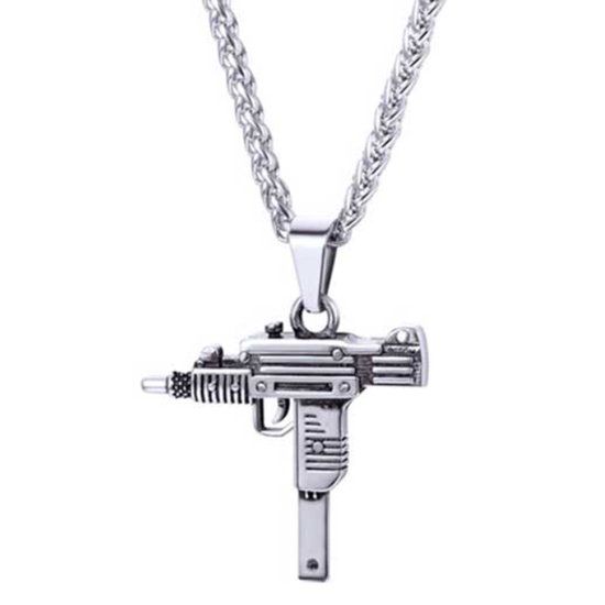 Mendes kettinghanger Edelstaal UZI Silver