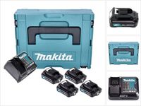 Makita Kit d'alimentation 4x batterie 12 V max. 2,0 Ah CXT + chargeur DC 10 SB + Makpac