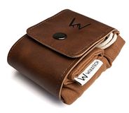 WIKA FlexBag: Bushcraft-tas van canvas, met afneembare, wasbare transporttas, bruin, ongewaxte katoenen stof, houder van echt leer, ademende paddenstoelzak, riemtas