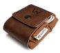 WIKA FlexBag: Bushcraft-tas van canvas, met afneembare, wasbare transporttas, bruin, ongewaxte katoenen stof, houder van echt leer, ademende paddenstoelzak, riemtas