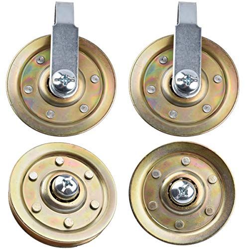 Suncall Suncall Heavy Duty Garagedeur 3 "katrol Kits, 3/8" boring 200 lbs Laadclassificatie, kits met inbegrip van 2 stationaire katrollen en 2 achterwiel P.