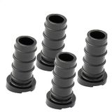 Wagner QuickClick® 15786000 Set van 4 kunststof glijders voor meubels en stoelen, zwarte basis om in te steken, 4 x sokkel, Smart kunststof, diameter 12/16 x 3/7/25 mm, helling 12° - Made in Germany