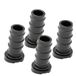 Wagner QuickClick® 15786000 Set van 4 kunststof glijders voor meubels en stoelen, zwarte basis om in te steken, 4 x sokkel, Smart kunststof, diameter 12/16 x 3/7/25 mm, helling 12° - Made in Germany