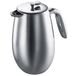 Bodum Columbia Cafetière, Dubbelwandig, Roestvrij Staal, Vaatwasserbestendig, 1,0 L, Mat