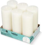 Bolsius bougie conique 190/68mm 65 heures de combustion perle douce (6x)