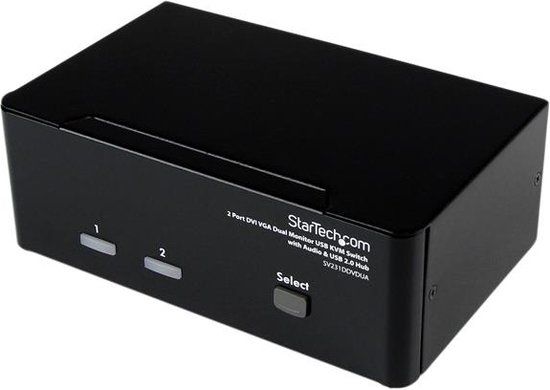StarTech 2-Port DVI VGA KVM Switch - USB, Audio