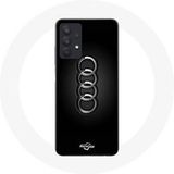 Samsung Galaxy A32 4G Hoesje Audi auto logo voorkant zwart