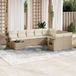 Maison Exclusive - Ensemble de meubles de jardin 10 pièces avec canapé et coussins, beige, en polyrotin