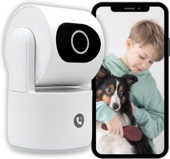 Konyks Camini Care 2 - Bewakingscamera voor binnen, Wifi met sirene en video-oproepknop