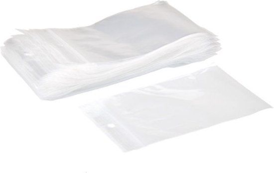 Gripzakjes - 200 stuks - Transparant - 160x250mm - Druksluiting