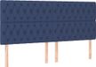 vidaXL Hoofdbord Blauw Stof 180x7x118/128 cm
