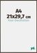 Your Decoration - Cadre photo A4 21x 29,7 cm - Aluminium - Structure noyer - New York