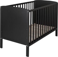 Cabino Baby Bed Zwart Dicht - 60 x 120 cm - Ledikant - Met Verstelbare Bodem