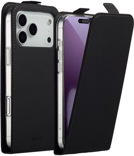 Accezz Flipcase voor de Apple iPhone 17 Pro Max - Zwart