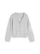 Tom Tailor Jacquard-vest met opschrift op de achterkant - Maat 128 - Light Stone Grey Melange
