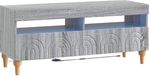 vidaXL LED tv-meubel ALKMAAR 100 x 35 x 43 cm Grijs Sonoma