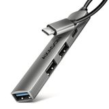 Axagon HUE-STC USB-hub 4 poorten USB-C, USB-A 5 GBit/s Zilver