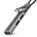 Axagon HUE-STC USB-hub 4 poorten USB-C, USB-A 5 GBit/s Zilver