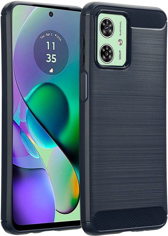 imoshion Brushed Backcover - Donkerblauw - Geschikt voor Motorola Moto G54