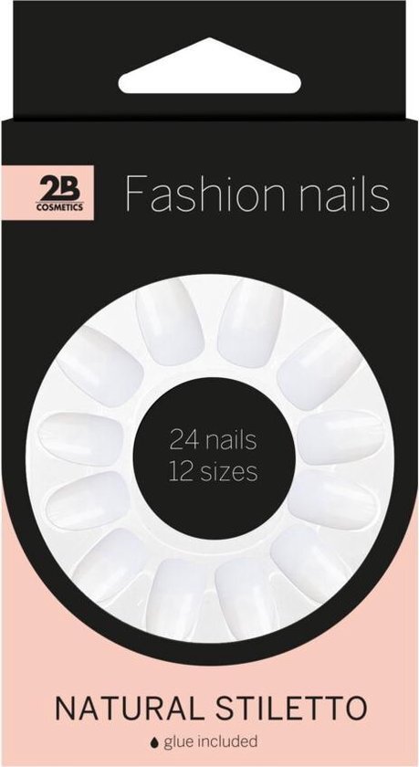 2b Nails Natural Stiletto