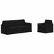 vidaXL Canapé 2 places Tissu Noir