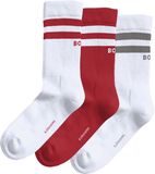 Björn Borg Core Crew Sportsokken Witte Sokken - Katoen - Wit/Rood - 3 Stuks - Maat 36-40