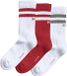 Björn Borg Core Crew Sportsokken Witte Sokken - Katoen - Wit/Rood - 3 Stuks - Maat 36-40