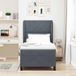 Maison Exclusive - Lit boxspring avec tête de lit, gris foncé, 200 x 90 cm, velours