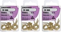 Deltafix Schroefhaken - 39 stuks - Messing Metaal - 30 mm