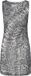 Faina Robe imprimé animalier courte sans manches noir beige