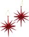 Boltze Home Kersthanger Ster Glitter Rood 2 Stuks