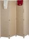 Relaxdays kamerscherm 4 panelen, HxB: 180x180 cm, vouwbare roomdivider, modern, scheidingswand, kunststof, beige