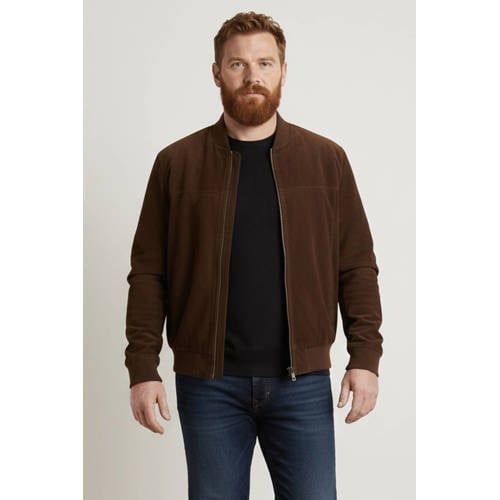 Goosecraft Suede Bomberjack Donkerbruin