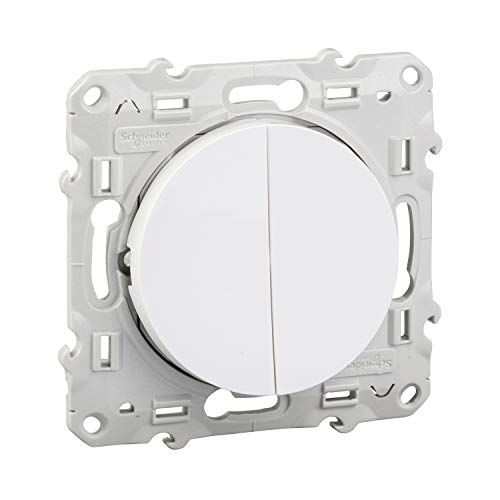 Schneider Electric Odace - Schakelaar + Wisselschakelaar - Wit - 10 A