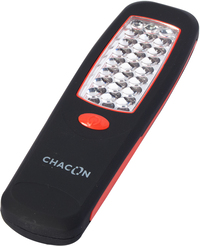 Chacon Magnetische LED rechthoekig - Zwart/Rood - 24 LEDs - AAA Batterij - Garage/Keuken/Wasruimte/Opslagruimte