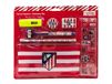 C Y P BRANDS EVOLUTION S.L. Atlético de Madrid, set de papeterie, trousse, crayon, gomme, taille-crayon, stylo à bille, marqueurs, autocollants, rouge, produit officiel