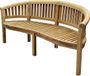 AVH-Collectie Bananen banc de jardin 155 cm dossier rond teck