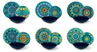 Excelsa Mandala Mediterraneo tafelservies, 18-delig, porselein, meerkleurig