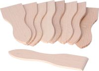 Merkloos Kesper Gourmetspatels - 16x - acacia hout - 13 x 4 cm - gourmetten - racletten - grillen