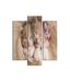 Homemania Feline-afbeelding, 3-delig, dieren, woonkamer, kinderkamer, meerkleurig, 57 x 0,3 x 60 cm, HM203MDF251, MDF